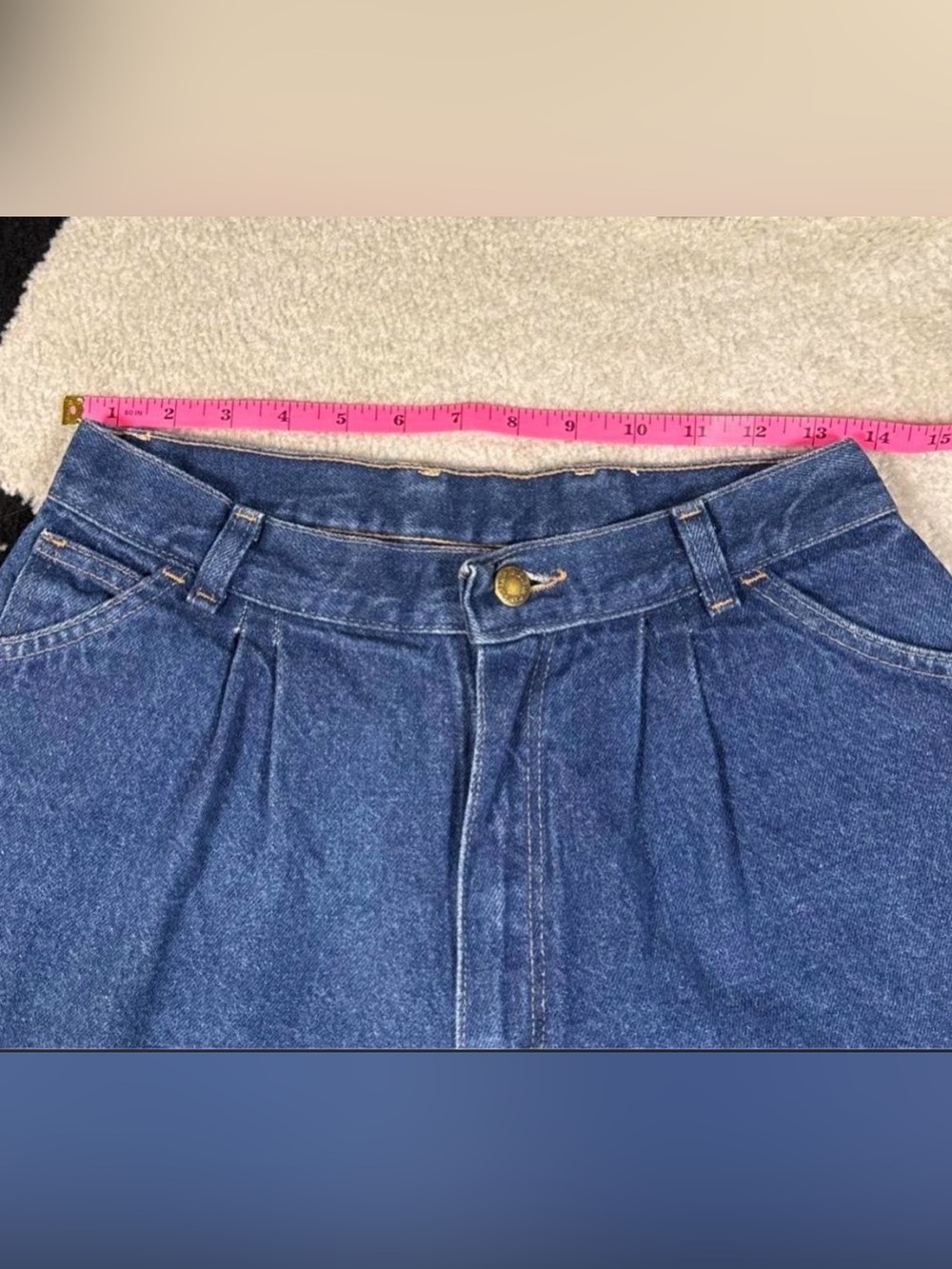 VTG 80s/90 Wrangler High Rise Pleated Mom Jeans Made in USA SZ Misses 14 Regular - Picture 4 of 7